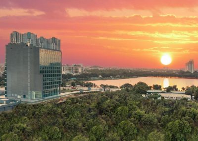Sunset behind the 108 Acre Nagavara Lake